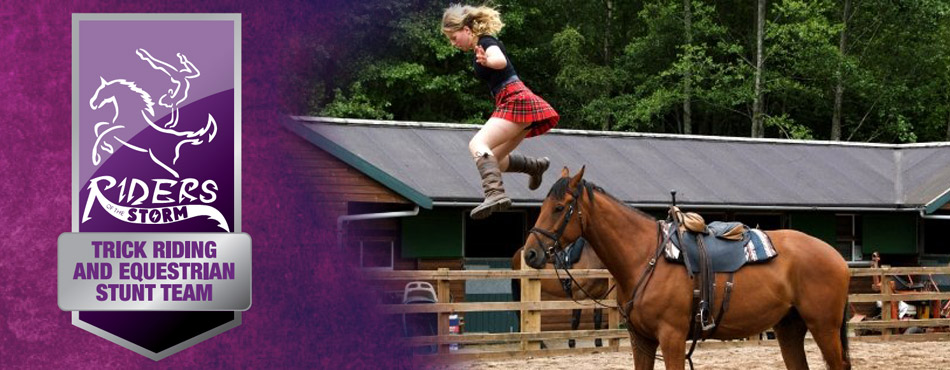 Trick riding and equestrian stunt team